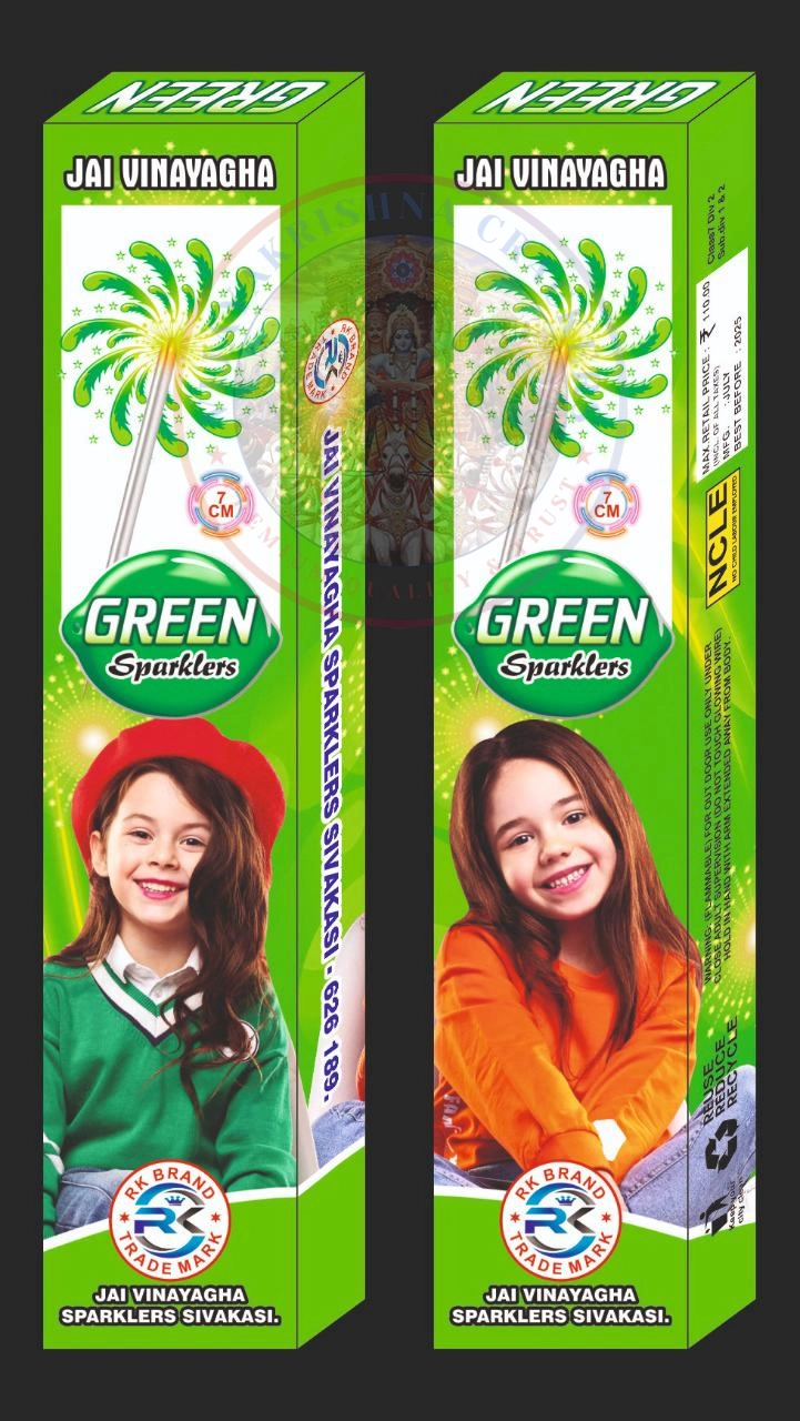 7cm Green Sparklers